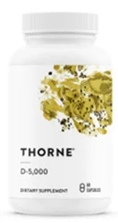 A bottle of Vitamin D 5000 supplements